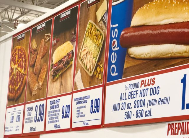 Costco food court menu